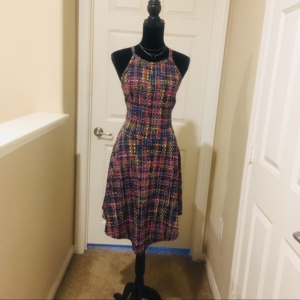 Mock Neck Back Cutout Dress